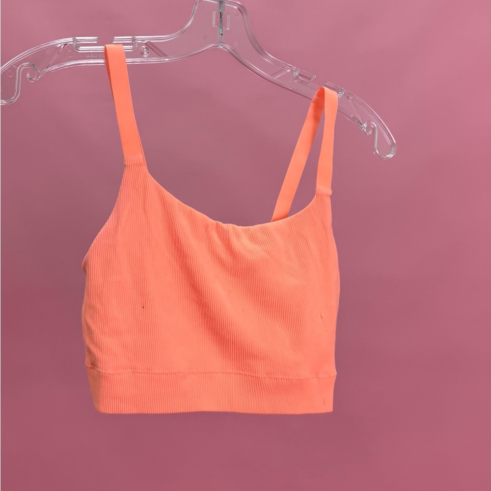 Aerie Coral Ribbed Bralette